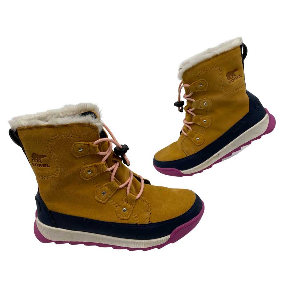 Sorel Brown Purple Lace-Up Winter Boots | Womens 4